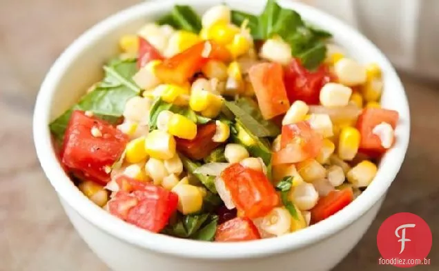 Salada De Manjericão E Milho