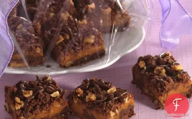 Barras de Chocolate duplo e caramelo (quantidade de troca de biscoitos)