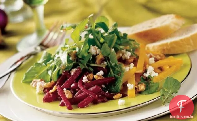 Salada de beterraba e rúcula