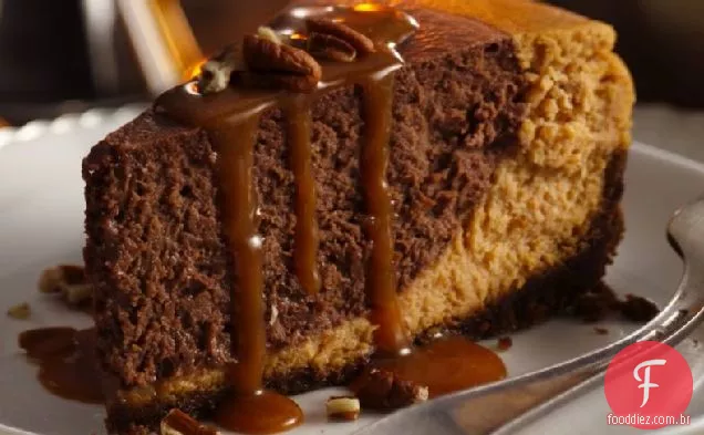 Chocolate Bourbon Abóbora Cheesecake