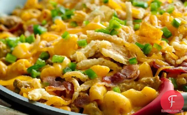 Frigideira de hambúrguer de Cerveja e Bacon