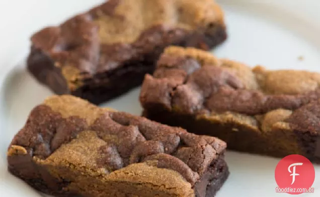 Barras duplas de chocolate e biscoitos de gengibre
