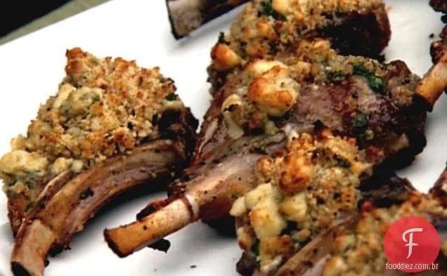 Costeletas De Cordeiro Grelhadas Com Crosta Gorgonzola