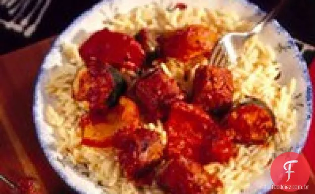 Salsicha Italiana Grelhada Kabobs