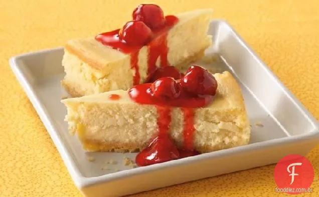 Cheesecake De Limão chave Com Molho De Framboesa