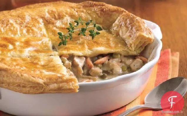 Torta De Frango com crosta escamosa