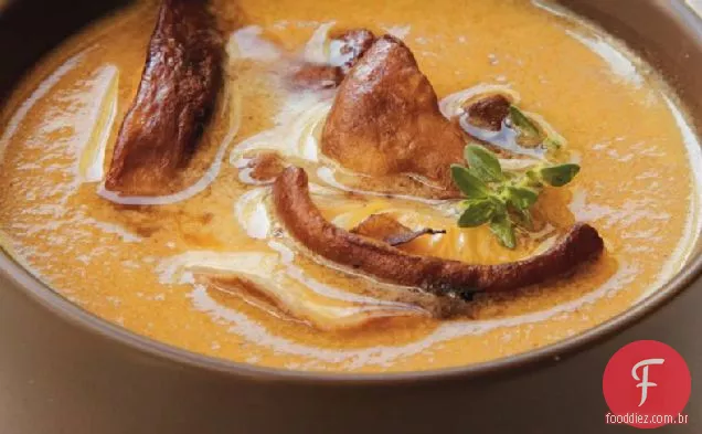 Cebola caramelizada e Bisque de cogumelos