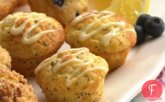 Sementes De Papoula-Limão Mini-Muffins