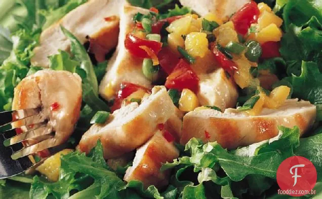 Frango grelhado de Sandy com Salsa de frutas