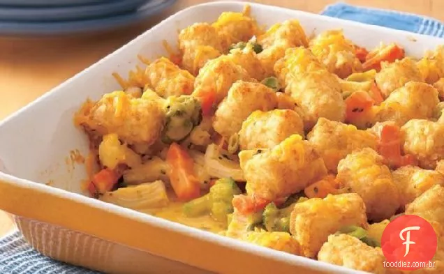Caçarola De Frango Com Tampo De Queijo