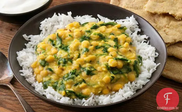 Fácil Espinafre Dal (Dhal, Dhall)