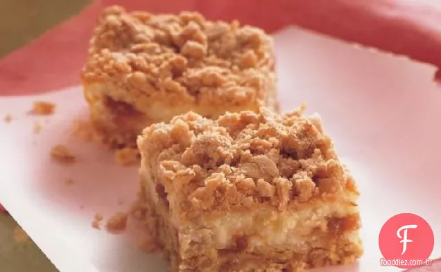 Barras De Cheesecake De Ruibarbo