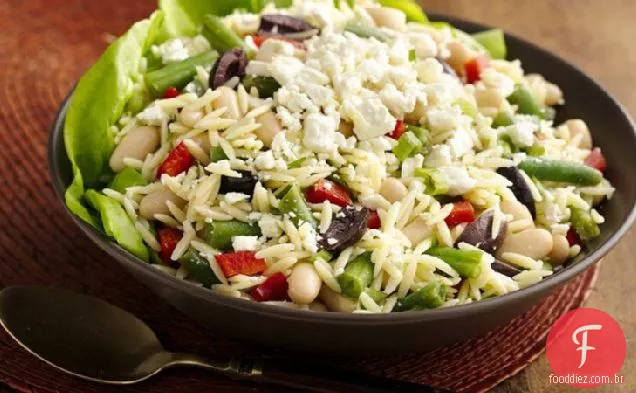 Lemony Orzo Dois Feijão Salada