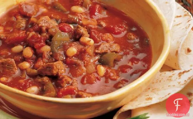 Slow-Cooker Beefy Salsa Chili