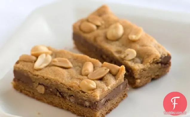 Biscoitos de manteiga de amendoim e barras de sanduíche de Chocolate