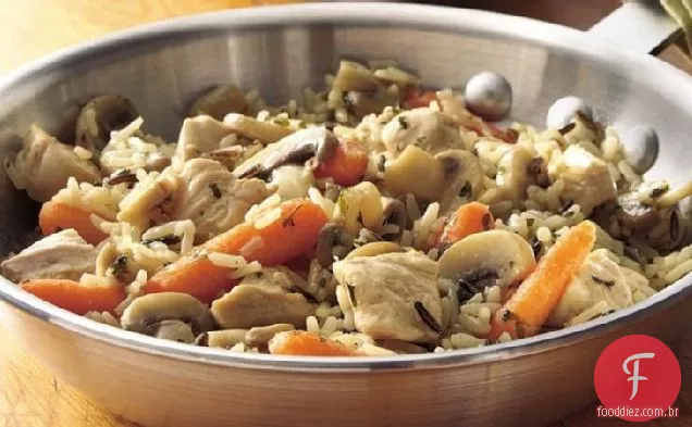 Frango saboroso e arroz