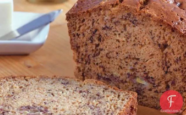 Pão De Banana Com Manteiga De Amendoim