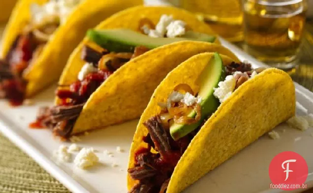 Slow-Cooker Spicy Beerbacoa Tacos