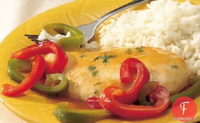 Frango cítrico com pimentão