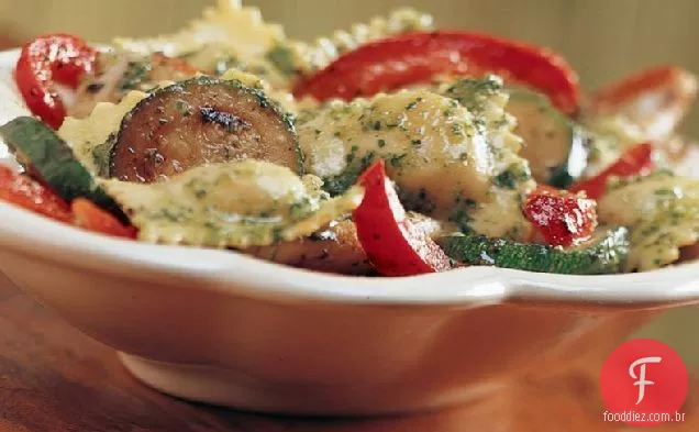 Pesto Ravioli com frango
