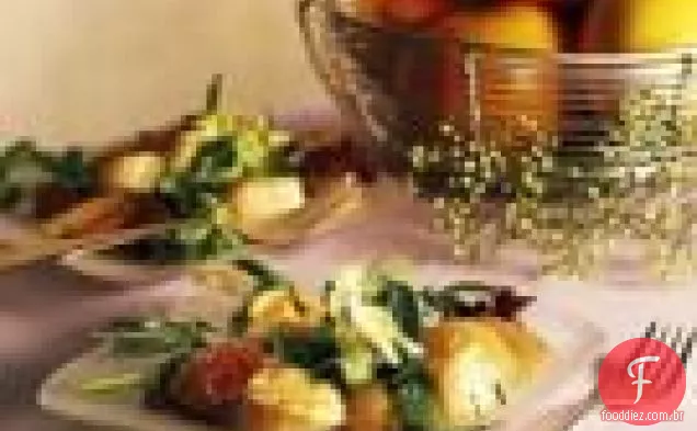 Alfaces De Primavera Com Toranja E Vieiras Salteadas