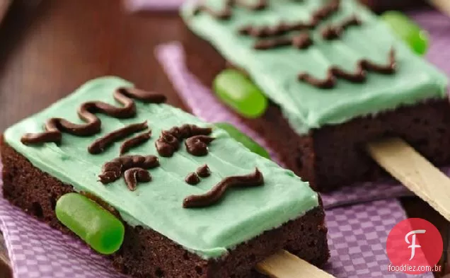 Assustador Monstro Brownie Pops
