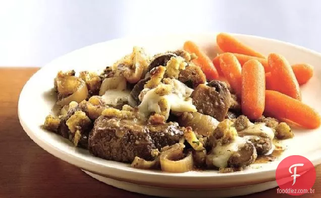 Carne De Cebola Francesa Com Fogão Lento