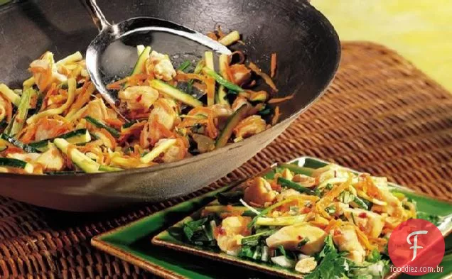 Sem Glúten Mexa Frito Salada De Frango Tailandês
