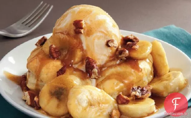 Bananas Foster Ice Cream Pastry