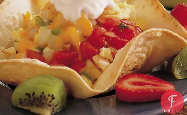 Ovos do país em Tortilla Cups