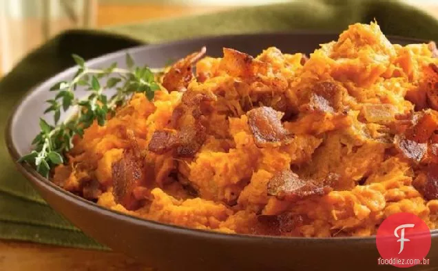 Purê de Batata Doce Com Bacon