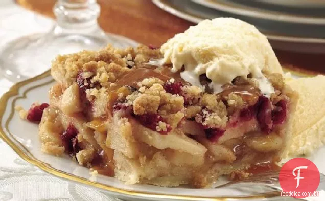 Cranberry-Torta De Maçã Quadrados