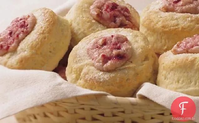 Biscoitos De Morango E Queijo Creme