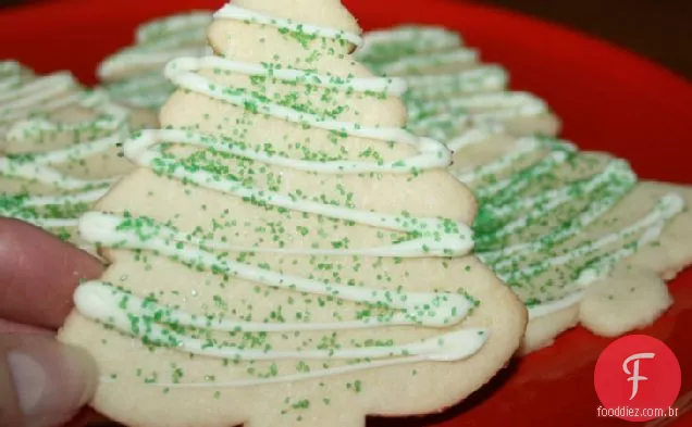Biscoitos de açúcar da árvore de Natal da vovó