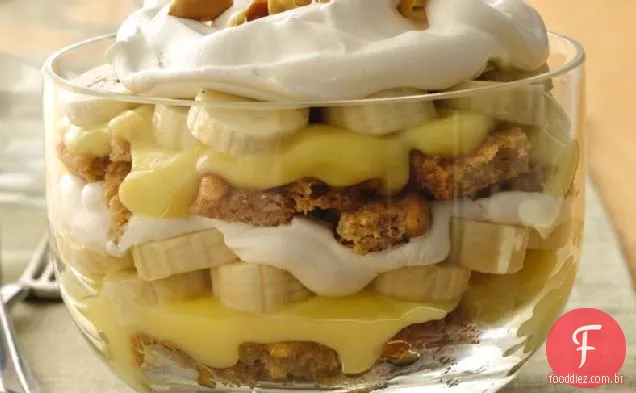 Torta de creme de Banana-em-uma-tigela