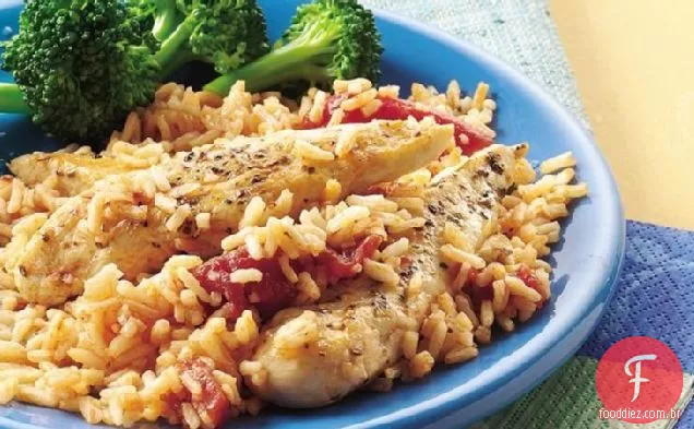 Frango e arroz italiano rápido