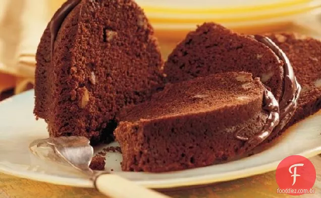 Chocolate Pecan Bourbon Cake