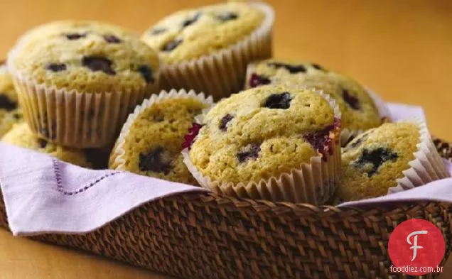Muffins De Milho De Mirtilo Sem Glúten