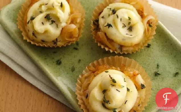 Cupcakes De Batata Recheados Com Cebola Caramelizada