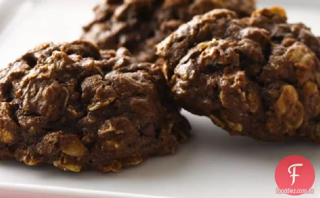 Biscoitos De Aveia Com Chocolate Duplo