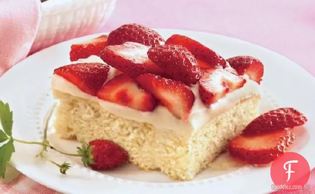 Bolo De Café Com Bolo De Morango