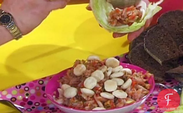 Caranguejo Salada Alface Copos