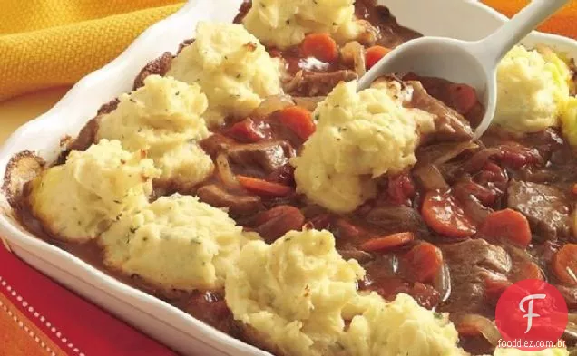 Bife Suíço De Forno Com Cobertura De Batata
