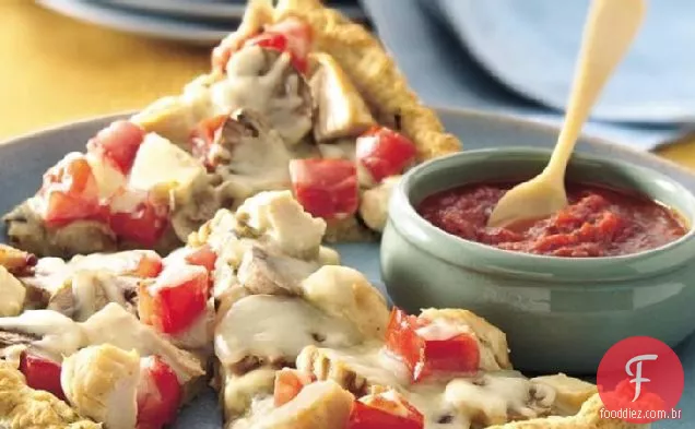 Frango e Pizza Vegetariana