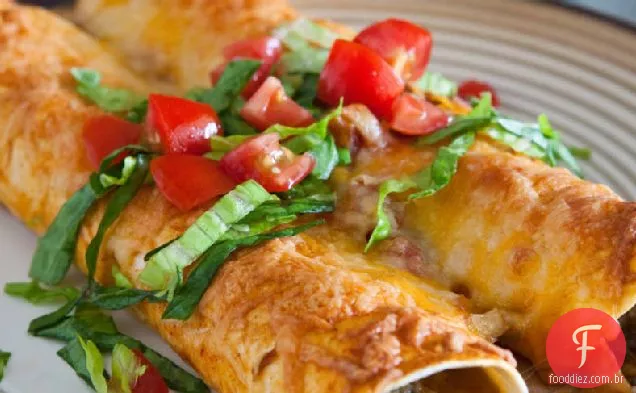 Enchiladas de peru e abobrinha