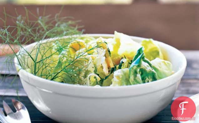 Salada da alface e da erva da manteiga