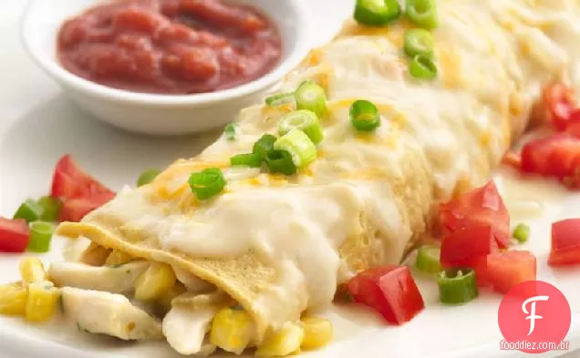Skinny Cremoso Frango Enchiladas