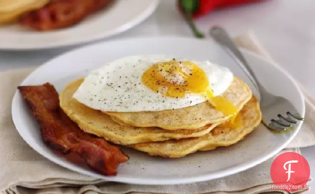 Panquecas de Bacon e pimenta vermelha