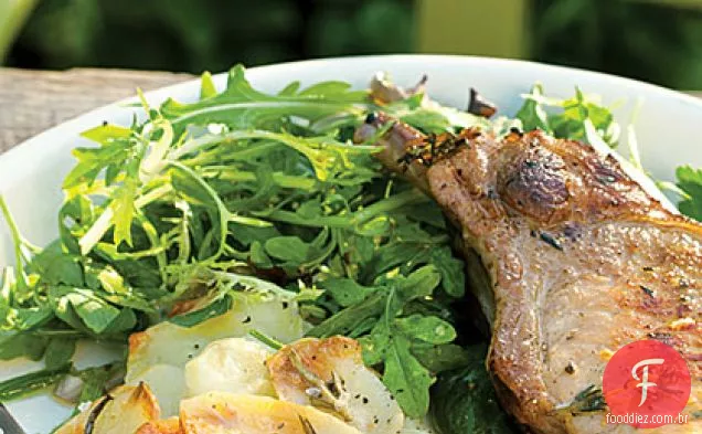 Salada Fácil da alface e da erva