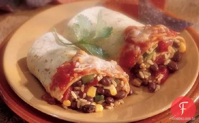 Arroz e feijão Roll-Ups